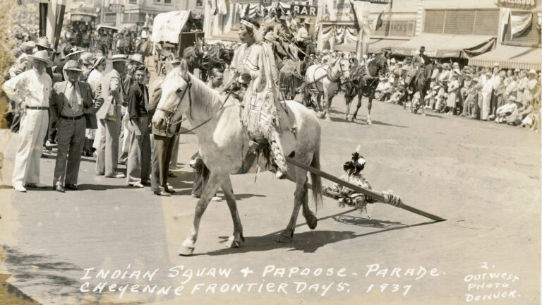 Indian Squaw and Papoose - Parade - Cheyenne Frontier Days 1937001 copy