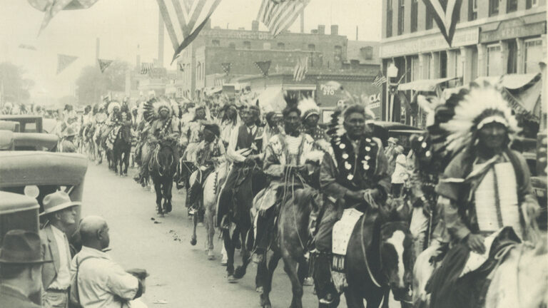 Sioux on parade at CFD c.1925 copy